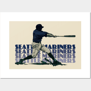 Retro Seattle Mariners Slugger Posters and Art